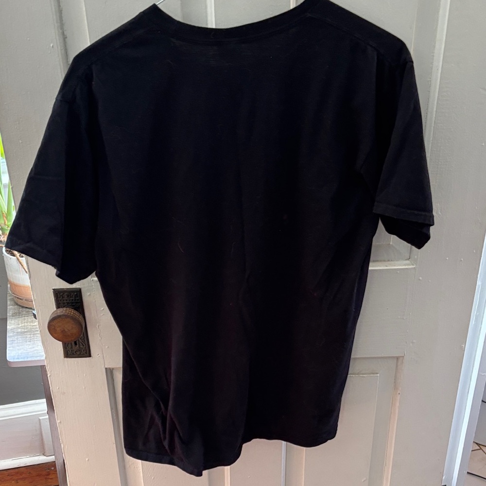 Port and Company Black Tee with Skeleton and Plant Design - Picture 3 of 3
